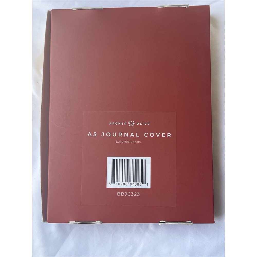 Archer & Olive A5 Journal Cover Layered Lands | Hand Sewn |Corduroy Tan - Picture 7 of 7